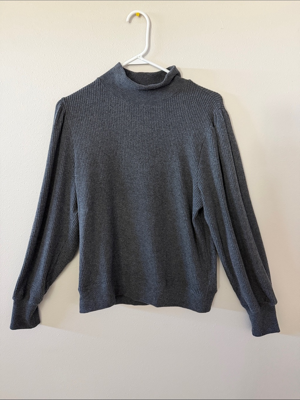 J. Crew Charcoal Ribbed Turtleneck Sweater